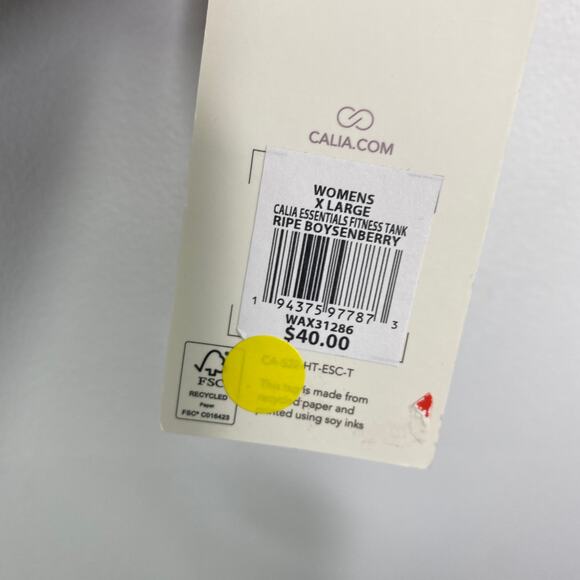 CALIA Essentials Fitness Ripe Boysenberry Purple Tank Women's Size X-Large NWT - Picture 7 of 9